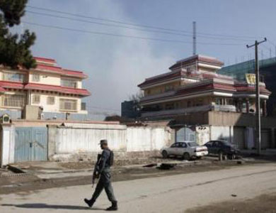 سقوط قذيفتين على السفارة الأمريكية في كابول ولا اصابات