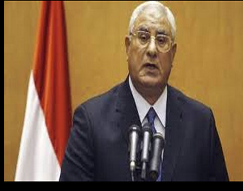 منصور يشكر الاردن ودولا عربية لوقوفها الى جانب مصر