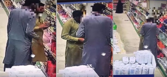 ​شاهد: لصان يسرقان متجراً ويخفيان المسروقات بطريقة ماكرة