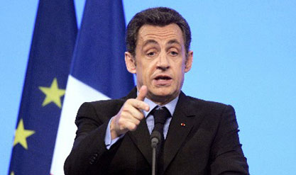 ساركوزي: الأردن سيكون مقرا لاول مركز خارجي للتدريب النووي