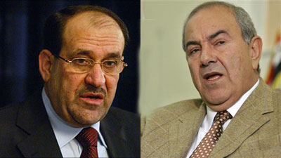 المالكي وعلاوي متساويان في عدد المقاعد البرلمانية