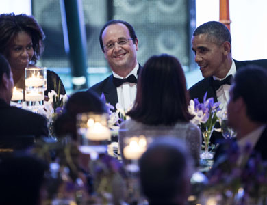 استقبال حافل لهولاند على عشاء دولة في البيت الأبيض