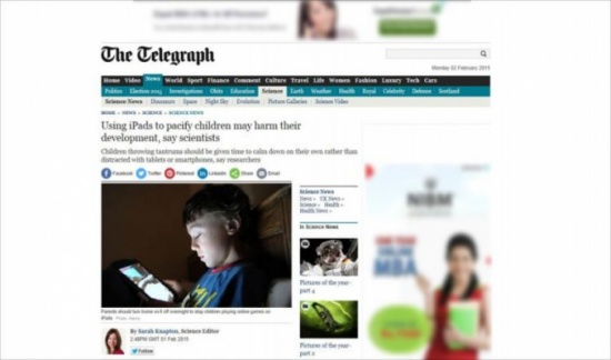 تهدئة صراخ الطفل بالأجهزة المحمولة يضر نموه العاطفي