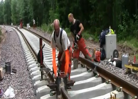 طريقة لحام السكك الحديدية في السويد