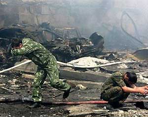 مقتل شرطي واصابة 3 اخرين بتفجير انتحاري في انغوشيا  