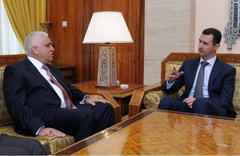 مسؤول عراقي يطلع الأسد على الحملة ضد "داعش" مسؤول عراقي يطلع الأسد على الحملة ضد "داعش"