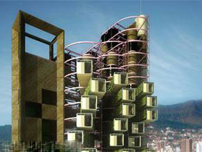 مهندس برازيلي يصمم برجا سكنيا شققه محمولة ومتنقلة 