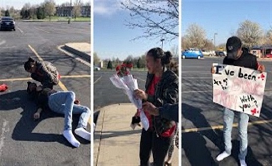 بالفيديو.. شاب يتظاهر بالموت ليطلب من صديقته الذهاب إلى حفل التخرج معا بالفيديو.. شاب يتظاهر بالموت ليطلب من صديقته الذهاب إلى حفل التخرج معا