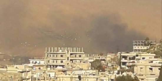 النظام يواصل قصف بردى وغارات بحلب وحمص النظام يواصل قصف بردى وغارات بحلب وحمص