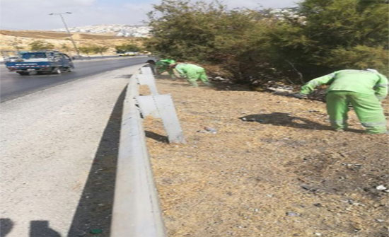 حملات بيئية لشوارع الامير هاشم وياجوز والمطار