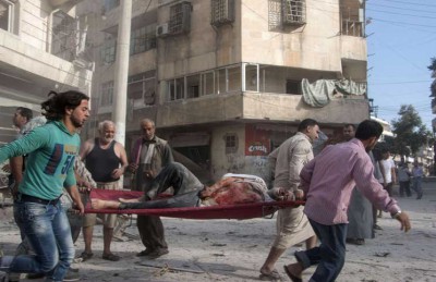 صواريخ “الفيل” النظامية تقتل 10 أشخاص في حلب صواريخ “الفيل” النظامية تقتل 10 أشخاص في حلب