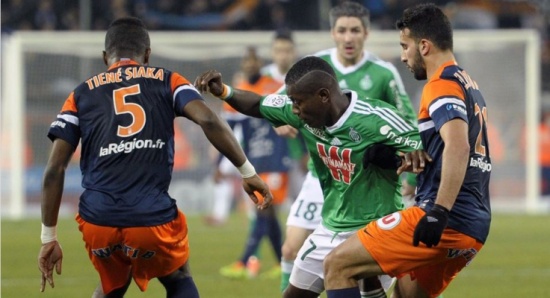 سانت اتيان يتغلب على مونبلييه بصعوبة بالدوري الفرنسي