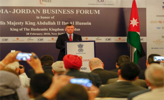 بالصور : الملك يحضر منتدى الأعمال الأردني الهندي بالصور : الملك يحضر منتدى الأعمال الأردني الهندي