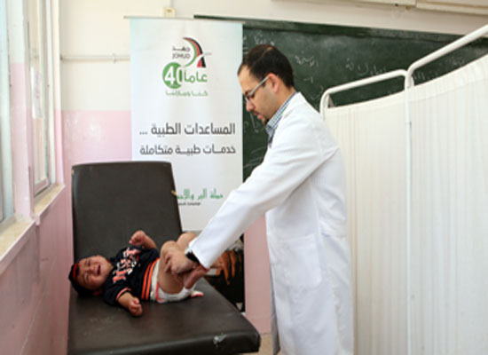 700 مريض استفادوا من اليوم الطبي المجاني" للبر والإحسان " في جرش