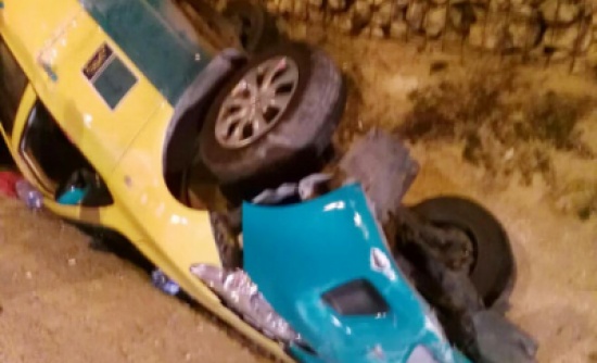 صورة : إصابة أربعيني بحادث تدهور " تاكسي " على نزول العدسية صورة : إصابة أربعيني بحادث تدهور " تاكسي " على نزول العدسية