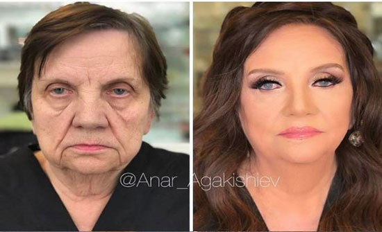خبير تجميل يعيد النساء 20 عامًا للوراء بحيلة مذهلة ( صور )