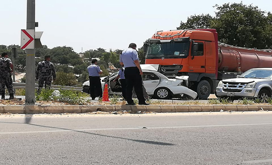 وفاتان وإصابة جراء حادث تصادم في اربد ..صور