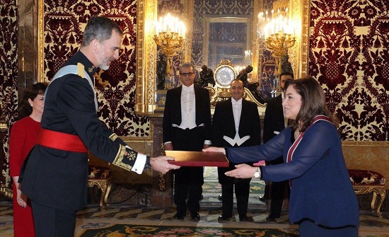 السفيرة اريج الحوامدة تقدم أوراق اعتمادها لملك اسبانيا السفيرة اريج الحوامدة تقدم أوراق اعتمادها لملك اسبانيا