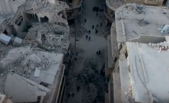 بالفيديو: شاهدوا حلب المهدمة من الجو،، بالفيديو: شاهدوا حلب المهدمة من الجو،،