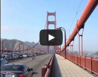 غزالان يعطلان السير على جسر كاليفورنيا الذهبي