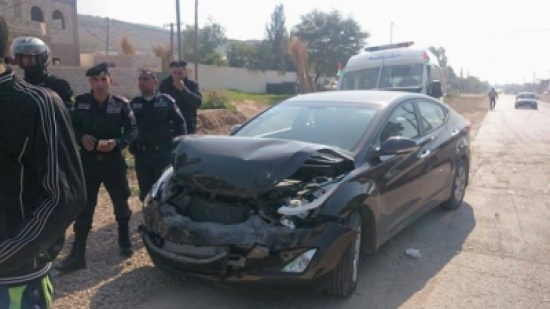 إصابة (11) شخص اثر حادث تصادم في محافظة معان