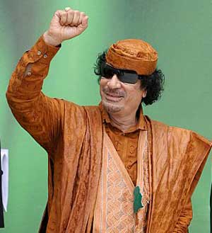 القذافي : الحل بدولة ثنائية القومية 