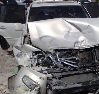 7 إصابات اثر حادث تصادم في عمان