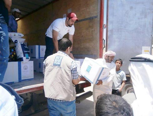 توزيع طرود خير على المعوزين بالعقبة توزيع طرود خير على المعوزين بالعقبة