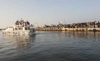 سفينة التضامن "راشيل كوري" تنطلق من ايرلندا لكسر حصار غزة 