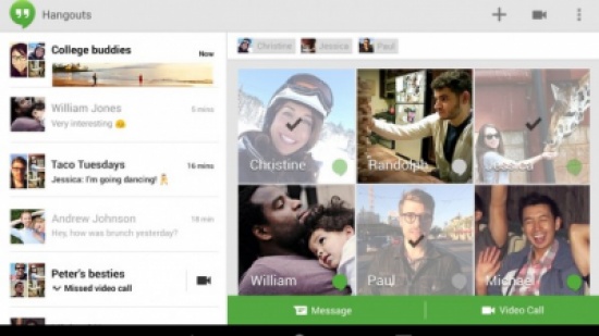 جوجل تحدث تطبيق Hangouts على أندرويد جوجل تحدث تطبيق Hangouts على أندرويد