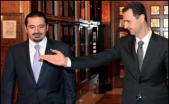 الأسد والحريري يتفقان على استمرار التنسيق بين البلدين