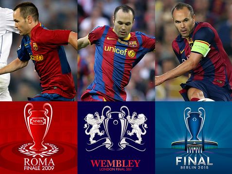 انيستا يدخل تاريخ دوري أبطال أوروبا بصناعته هدف راكيتيتش