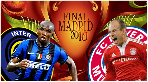 كأس اوروبا حائر في مدريد بين بايرن ميونيخ و انتر ميلان