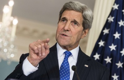 كيري يندد بالمحاولة “المفضوحة” للانفصاليين في اوكرانيا لضم قسم من شرقي البلاد