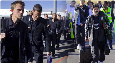 منتخبا الأرجنتين والدنمارك يصلان جوهانسبرغ  