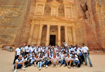 وفود اجيال السلام تزور البتراء الوردية 