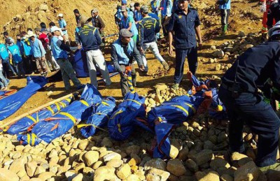 انتشال 80 جثة إثر انهيار أرضي بمنجم في ميانمار