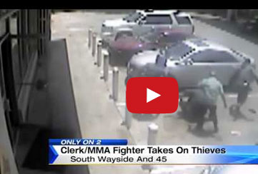 لصوص يحاولون سرقة عامل فيتفاجؤون ببطل للفنون القتالية