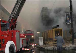 قتلى ومصابون في حريق هائل باحد اسواق القاهرة 