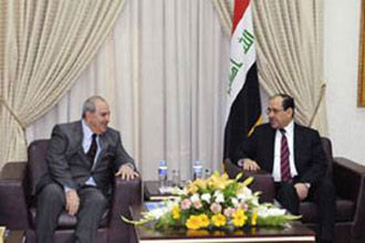 اجتماع علاوي والمالكي يسفر عن تأسيس لجنة لمتابعة تشكيل الحكومة