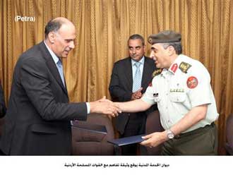 الخدمة المدنية توقع مذكرة لارشفة وثائقها الكترونيا مع القوات المسلحة 
