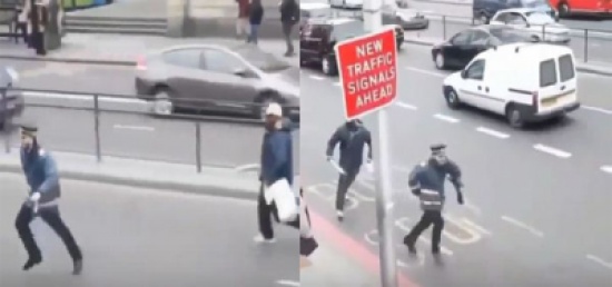 شاهد: شرطي يحرر مخالفة والنتيجة غير متوقعة