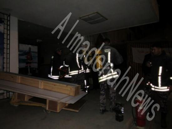 حريق في مجمع النقابات المهنية