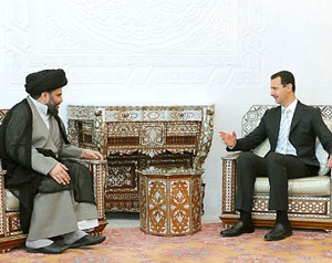 الأسد يبحث مع الصدر وضع العراق 