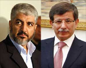 مشعل يلتقي أوغلو بدمشق 