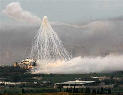 إسرائيل تتوعد حماس بالفوسفور الأبيض 