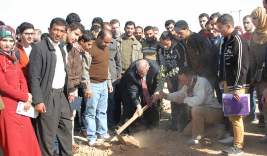 الجامعة الهاشمية تزرع "2000" شجرة زيتون بمناسبة عيد الملك - صور