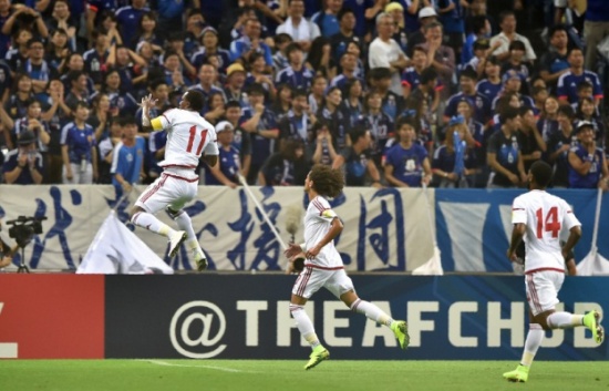 الامارات تتغلب على اليابان في عقر دارها بهدفين الامارات تتغلب على اليابان في عقر دارها بهدفين