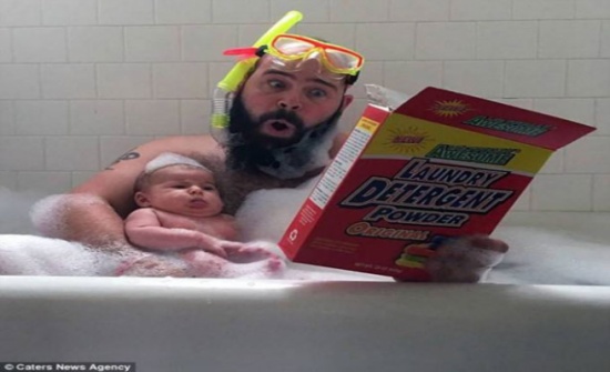 بالصور.. صور طريفة لرجل مع ابنته تبهر مواقع التواصل!