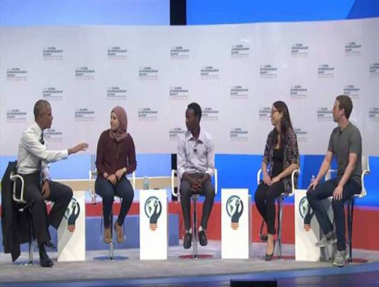 فيديو| من هي الفتاة العربية التي دعاها مؤسس "فيسبوك" لمحاورة أوباما؟!!